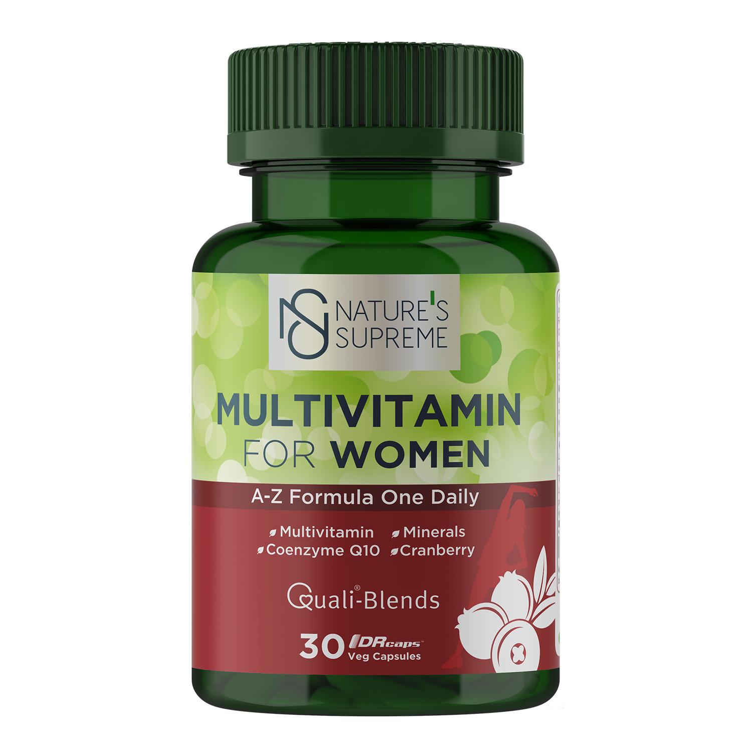 NATURE'S SUPREME Multivitamin for Women — 30 растительных капсул — Упаковка — лицевая сторона