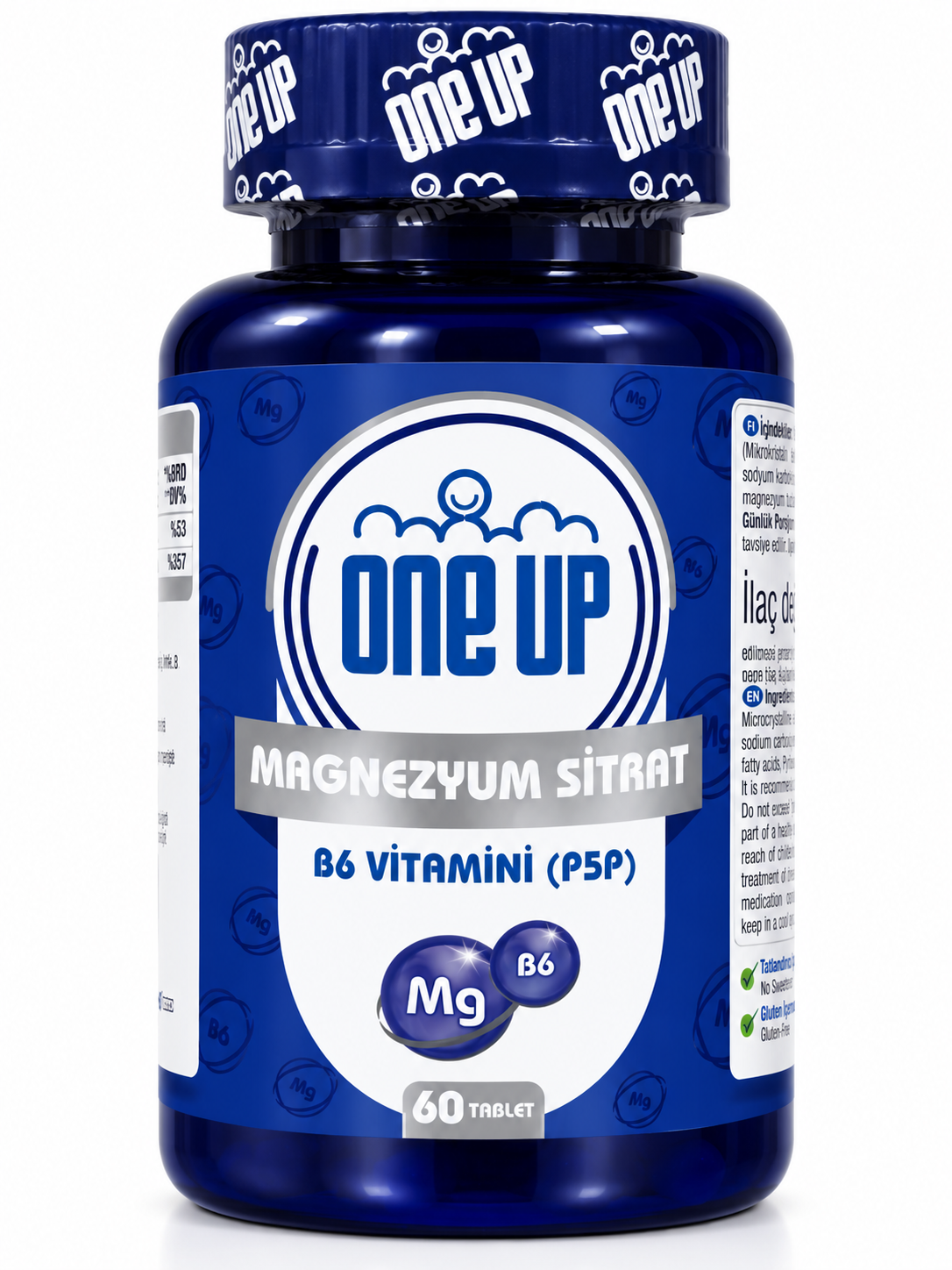 ONE UP Цитрат магния + B6 — 60 таблеток — Упаковка — лицевая сторона